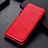 Funda de Cuero Cartera con Soporte Carcasa L05 para Samsung Galaxy M21 Rojo