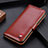 Funda de Cuero Cartera con Soporte Carcasa L05 para Samsung Galaxy M51 Marron