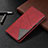 Funda de Cuero Cartera con Soporte Carcasa L05 para Sony Xperia 1 II Rojo