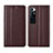 Funda de Cuero Cartera con Soporte Carcasa L05 para Xiaomi Mi 10 Ultra Marron