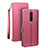 Funda de Cuero Cartera con Soporte Carcasa L05 para Xiaomi Poco X2 Rosa Roja
