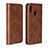 Funda de Cuero Cartera con Soporte Carcasa L06 para Huawei P Smart (2019) Marron