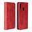 Funda de Cuero Cartera con Soporte Carcasa L06 para Huawei P Smart (2019) Rojo