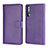 Funda de Cuero Cartera con Soporte Carcasa L06 para Huawei P20 Pro Morado