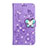 Funda de Cuero Cartera con Soporte Carcasa L06 para Huawei P30 Morado