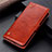 Funda de Cuero Cartera con Soporte Carcasa L06 para Motorola Moto G9 Plus Marron Claro