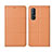 Funda de Cuero Cartera con Soporte Carcasa L06 para Oppo Find X2 Neo Naranja