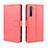 Funda de Cuero Cartera con Soporte Carcasa L06 para Realme X2 Rojo