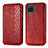 Funda de Cuero Cartera con Soporte Carcasa L06 para Samsung Galaxy A12 Rojo