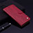 Funda de Cuero Cartera con Soporte Carcasa L06 para Samsung Galaxy M21s Rojo