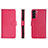 Funda de Cuero Cartera con Soporte Carcasa L06 para Samsung Galaxy S21 5G Rosa Roja