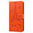 Funda de Cuero Cartera con Soporte Carcasa L06 para Sony Xperia 8 Lite Naranja