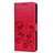 Funda de Cuero Cartera con Soporte Carcasa L07 para Huawei Honor 8X Rojo
