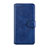 Funda de Cuero Cartera con Soporte Carcasa L07 para Huawei Honor 9A Azul