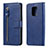 Funda de Cuero Cartera con Soporte Carcasa L07 para Xiaomi Poco M2 Pro Azul
