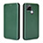 Funda de Cuero Cartera con Soporte Carcasa L07Z para Realme V3 5G Verde