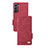 Funda de Cuero Cartera con Soporte Carcasa L07Z para Samsung Galaxy S24 5G Rojo