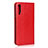 Funda de Cuero Cartera con Soporte Carcasa L08 para Huawei Honor 9X Pro Rojo