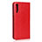 Funda de Cuero Cartera con Soporte Carcasa L08 para Huawei Y9s Rojo