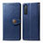 Funda de Cuero Cartera con Soporte Carcasa L08 para Sony Xperia 5 II Azul
