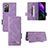 Funda de Cuero Cartera con Soporte Carcasa L08Z para Samsung Galaxy Z Fold2 5G Morado