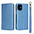 Funda de Cuero Cartera con Soporte Carcasa L09 para Apple iPhone 12 Mini Azul Cielo