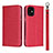 Funda de Cuero Cartera con Soporte Carcasa L09 para Apple iPhone 12 Mini Rojo