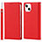 Funda de Cuero Cartera con Soporte Carcasa L09 para Apple iPhone 14 Plus Rojo