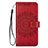 Funda de Cuero Cartera con Soporte Carcasa L09 para Samsung Galaxy S20 Ultra 5G Rojo