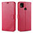 Funda de Cuero Cartera con Soporte Carcasa L09 para Xiaomi Redmi 9C NFC Rojo