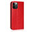Funda de Cuero Cartera con Soporte Carcasa L10 para Apple iPhone 12 Pro Max Rojo Rosa