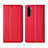 Funda de Cuero Cartera con Soporte Carcasa L10 para OnePlus Nord Rojo