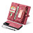 Funda de Cuero Cartera con Soporte Carcasa L10 para Samsung Galaxy Note 20 5G Rojo