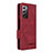 Funda de Cuero Cartera con Soporte Carcasa L10Z para Samsung Galaxy Z Fold2 5G Rojo