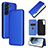 Funda de Cuero Cartera con Soporte Carcasa L11Z para Samsung Galaxy S23 5G Azul