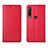 Funda de Cuero Cartera con Soporte Carcasa L12 para Huawei Y7p Rojo