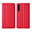 Funda de Cuero Cartera con Soporte Carcasa L12 para Huawei Y9s Rojo