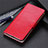 Funda de Cuero Cartera con Soporte Carcasa L12 para Motorola Moto Edge Rojo