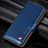 Funda de Cuero Cartera con Soporte Carcasa L12 para Samsung Galaxy M21s Azul