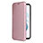 Funda de Cuero Cartera con Soporte Carcasa L12Z para Samsung Galaxy S21 Plus 5G Oro Rosa