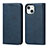Funda de Cuero Cartera con Soporte Carcasa L14 para Apple iPhone 13 Mini Azul