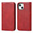 Funda de Cuero Cartera con Soporte Carcasa L14 para Apple iPhone 13 Mini Rojo
