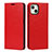 Funda de Cuero Cartera con Soporte Carcasa L17 para Apple iPhone 13 Mini Rojo