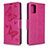 Funda de Cuero Cartera con Soporte Carcasa L17 para Samsung Galaxy A71 5G Rosa Roja