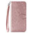 Funda de Cuero Cartera con Soporte Carcasa L18 para Huawei Honor 9C Oro Rosa