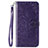 Funda de Cuero Cartera con Soporte Carcasa L18 para Huawei Y7p Morado