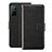 Funda de Cuero Cartera con Soporte Carcasa L19 para Huawei Honor 30S Negro