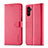 Funda de Cuero Cartera con Soporte Carcasa LC1 para Samsung Galaxy A13 5G Rosa Roja