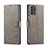 Funda de Cuero Cartera con Soporte Carcasa LC1 para Samsung Galaxy A73 5G Gris