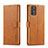 Funda de Cuero Cartera con Soporte Carcasa LC1 para Samsung Galaxy A73 5G Marron Claro